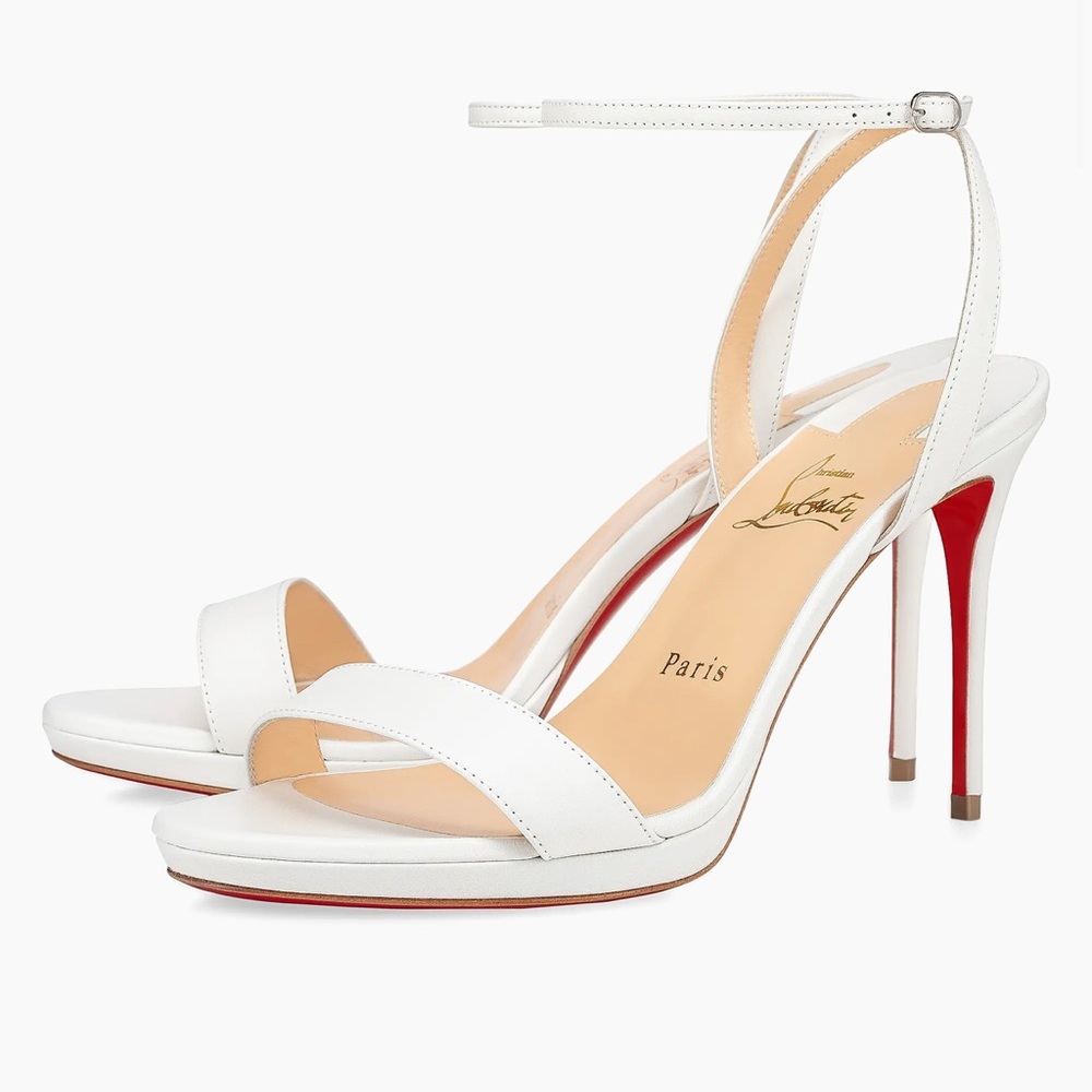 Christian Louboutin White Loubi Queen 100